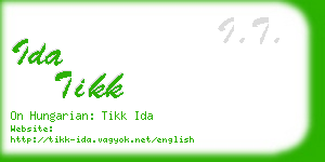 ida tikk business card